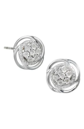 0.10 Tcw Sterling Swirl Stud 1/2"