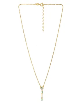 18Kt Gold Plated With Cz Y-Necklace For Women