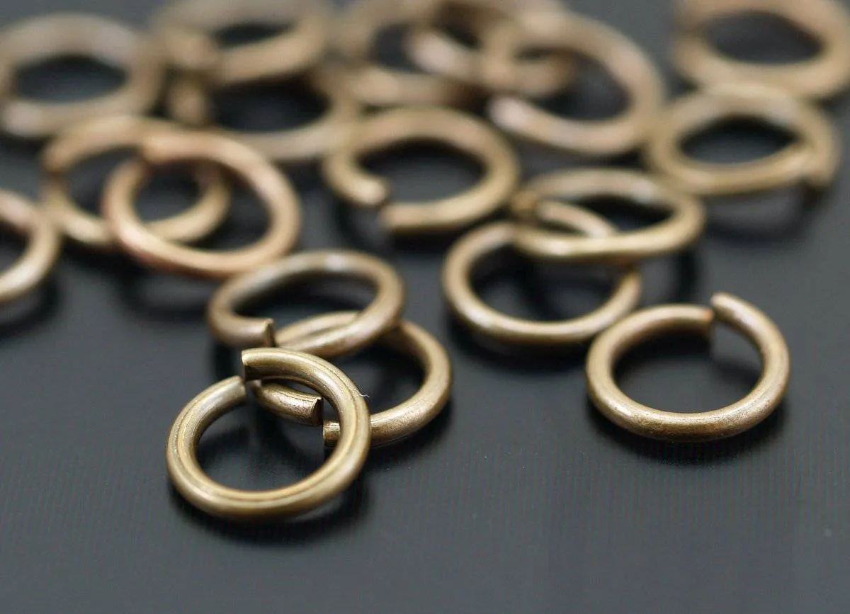 300 Pcs 8 X 1.2 Mm Antique Brass Jumprings A0331