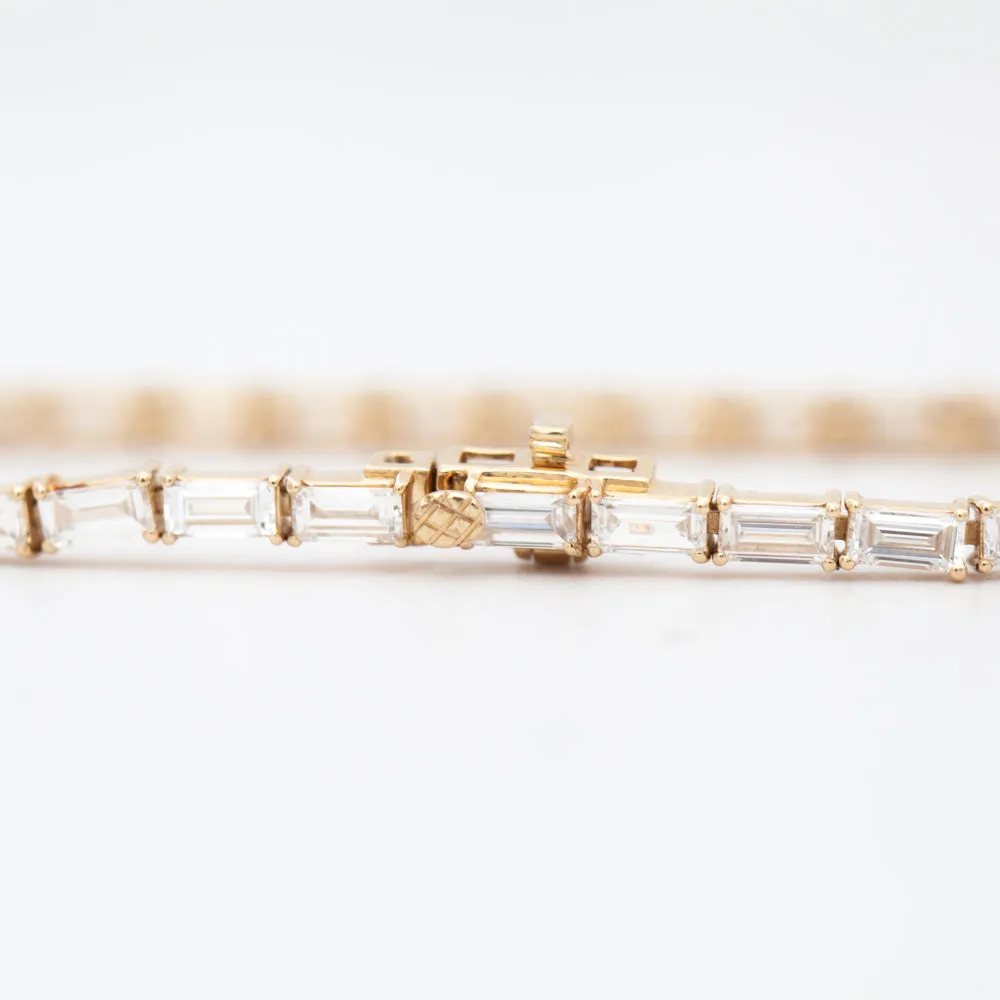 6.20 ct Baguette Lab-Grown Diamond Tennis Bracelet