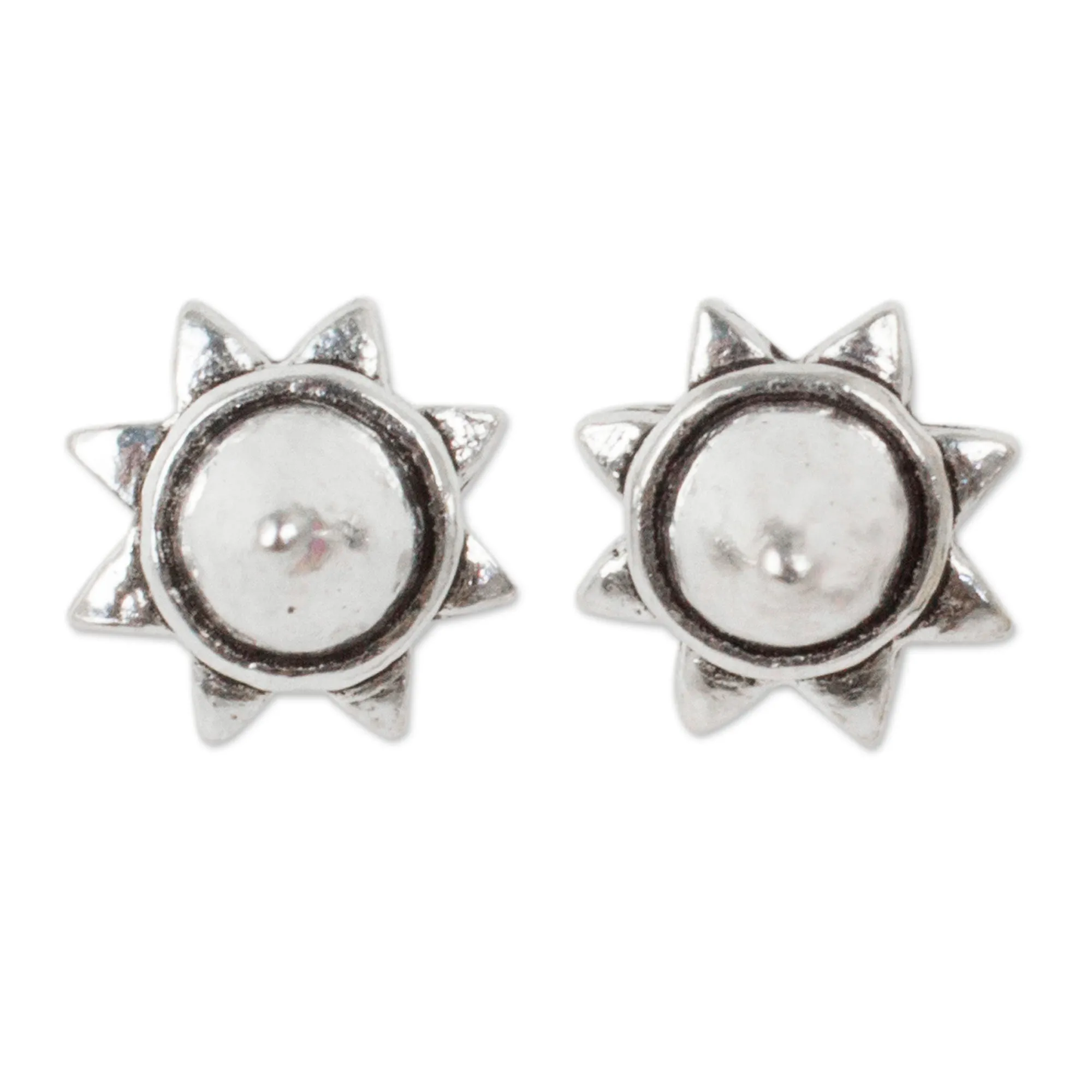 Acorn Star Acorn Theme Fair Trade Silver Stud Earrings