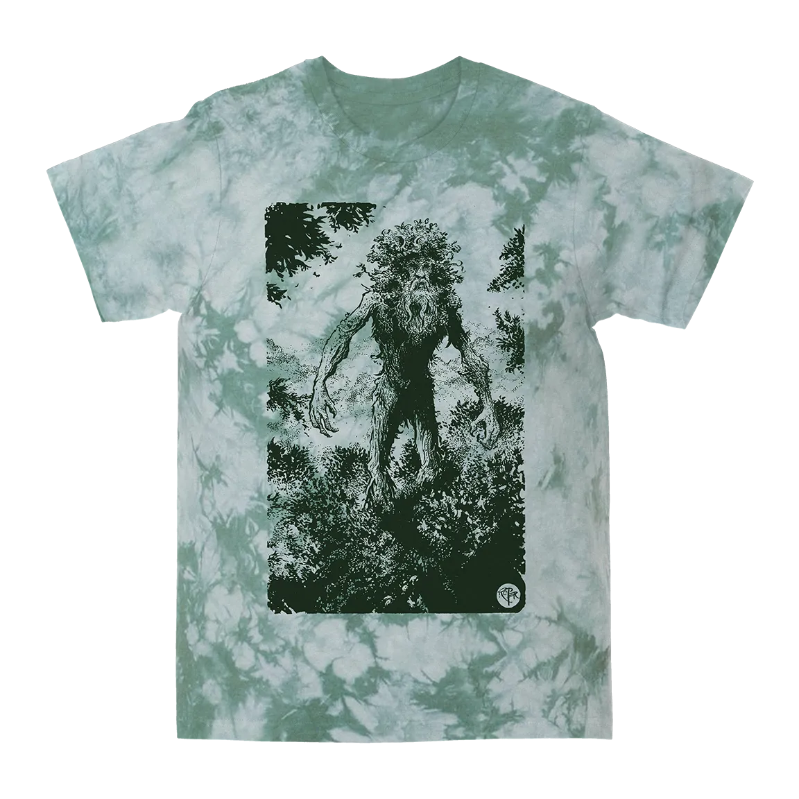 Arik Roper "Dryad" Moss Crystal Tie-Dye T-Shirt