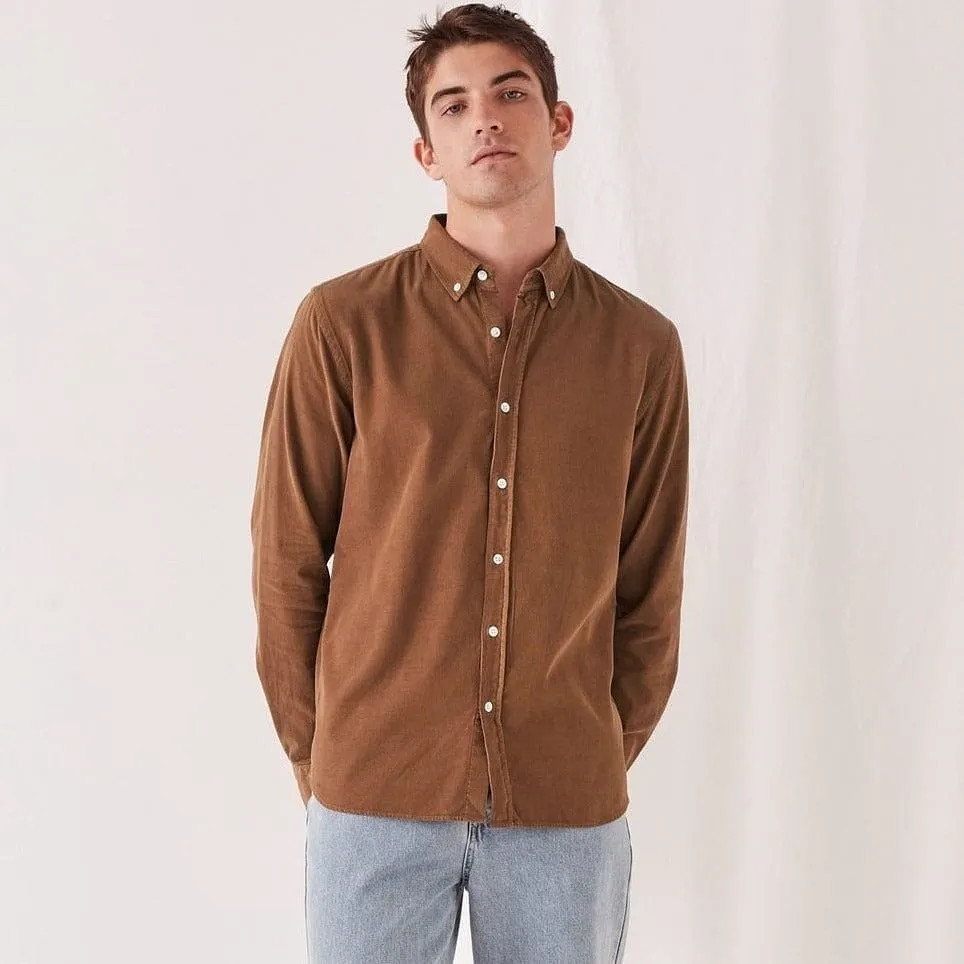 Assembly Label Cord Long Sleeve Shirt - Caramel