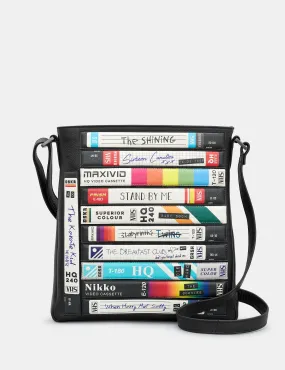 Be Kind Rewind Black Leather Bryant Cross Body Bag