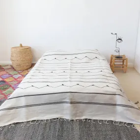 Black and White Moroccan Bed Spread