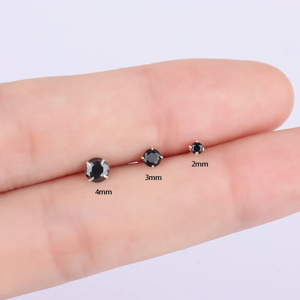 Black Gemstone Stud