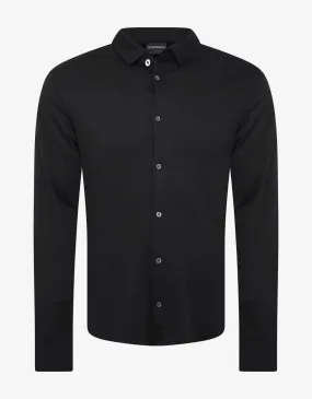 Black Jersey Cotton Shirt