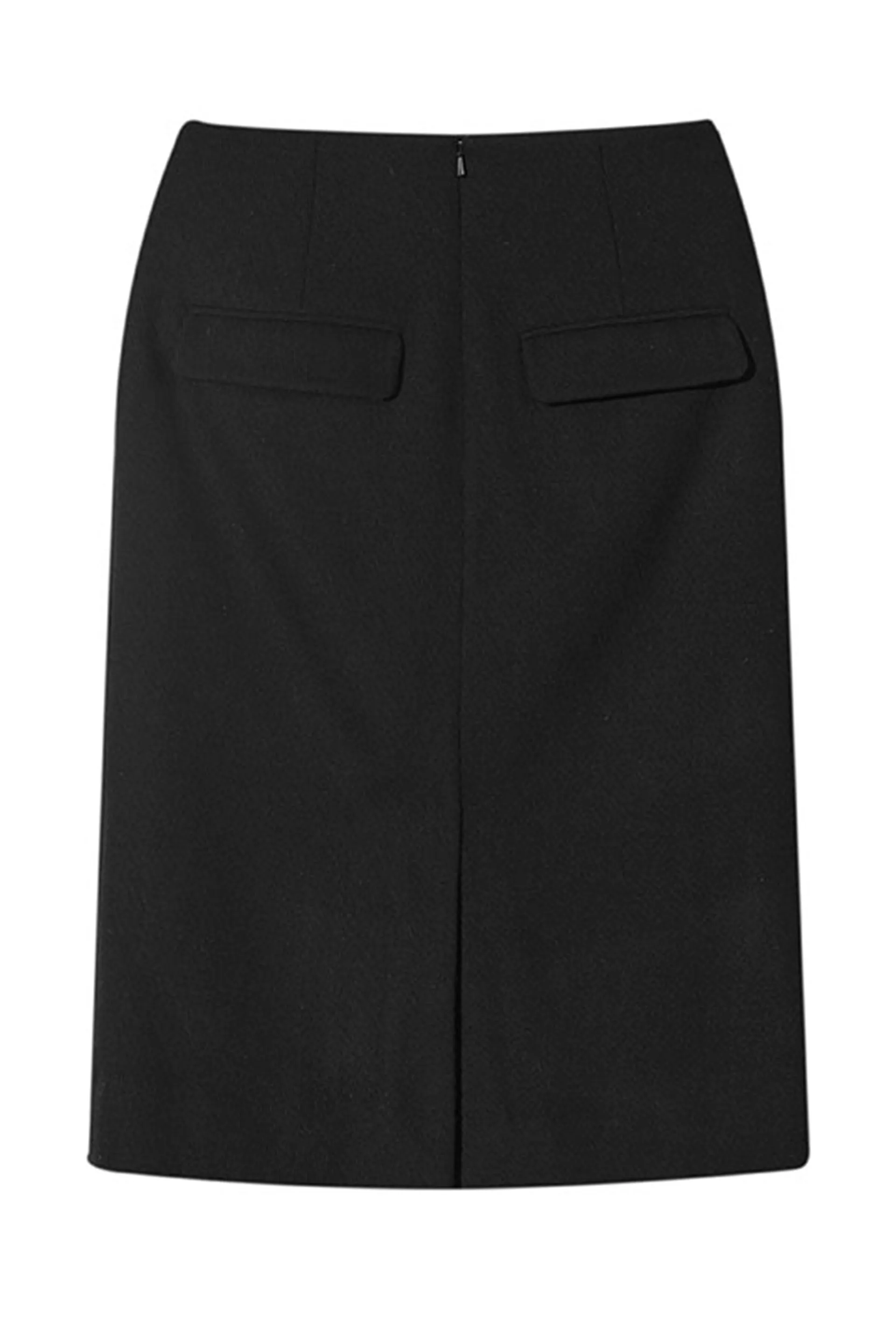 Black Wool Skirt