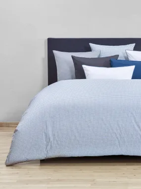 Blue Check Queen Duvet Cover