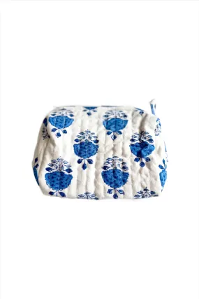 Blue Hibiscus Small Cosmetic Bag