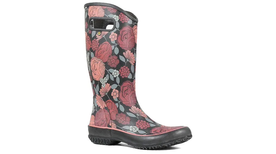 Bogs Women's Rainboot Le Jardin Red Black