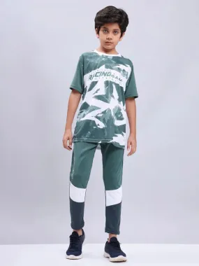 Boys Colorblock Slim Fit Trackpants with TECHNO GUARD