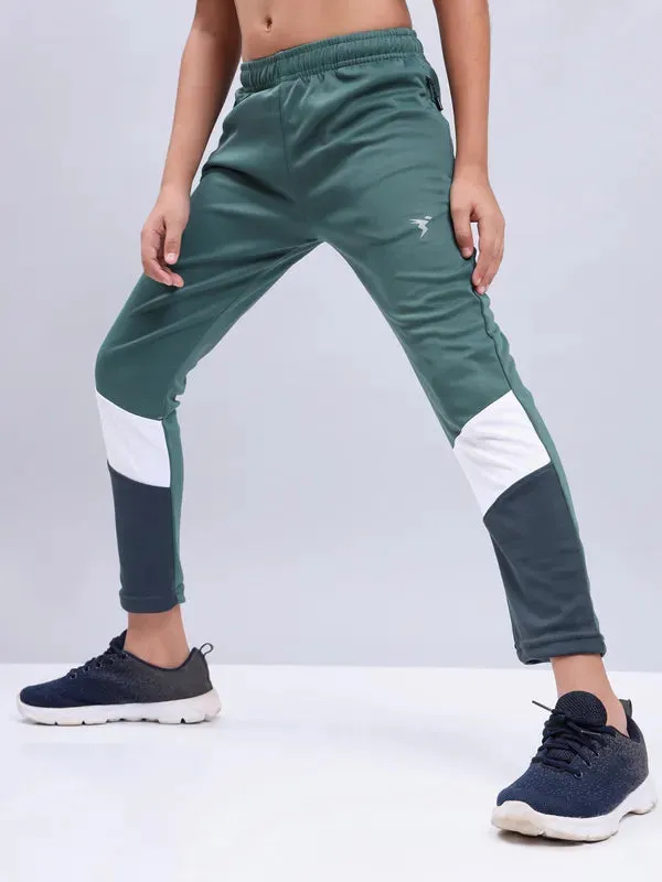 Boys Colorblock Slim Fit Trackpants with TECHNO GUARD