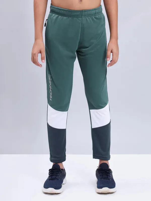 Boys Colorblock Slim Fit Trackpants with TECHNO GUARD