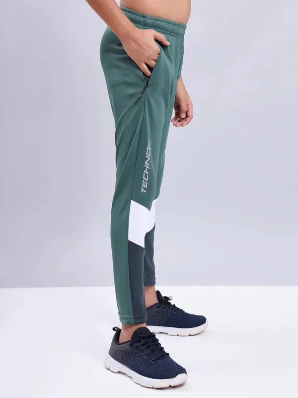 Boys Colorblock Slim Fit Trackpants with TECHNO GUARD