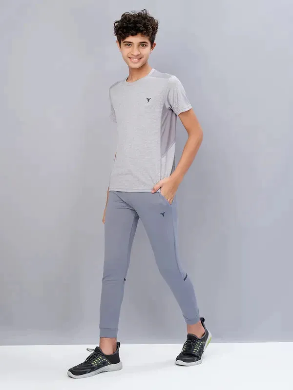 Boys Solid Slim Fit Joggers with TECHNO GUARD