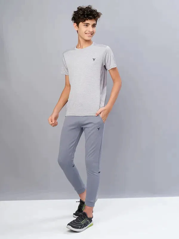 Boys Solid Slim Fit Joggers with TECHNO GUARD