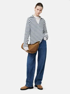 Breton Stripe Sweatshirt | Navy