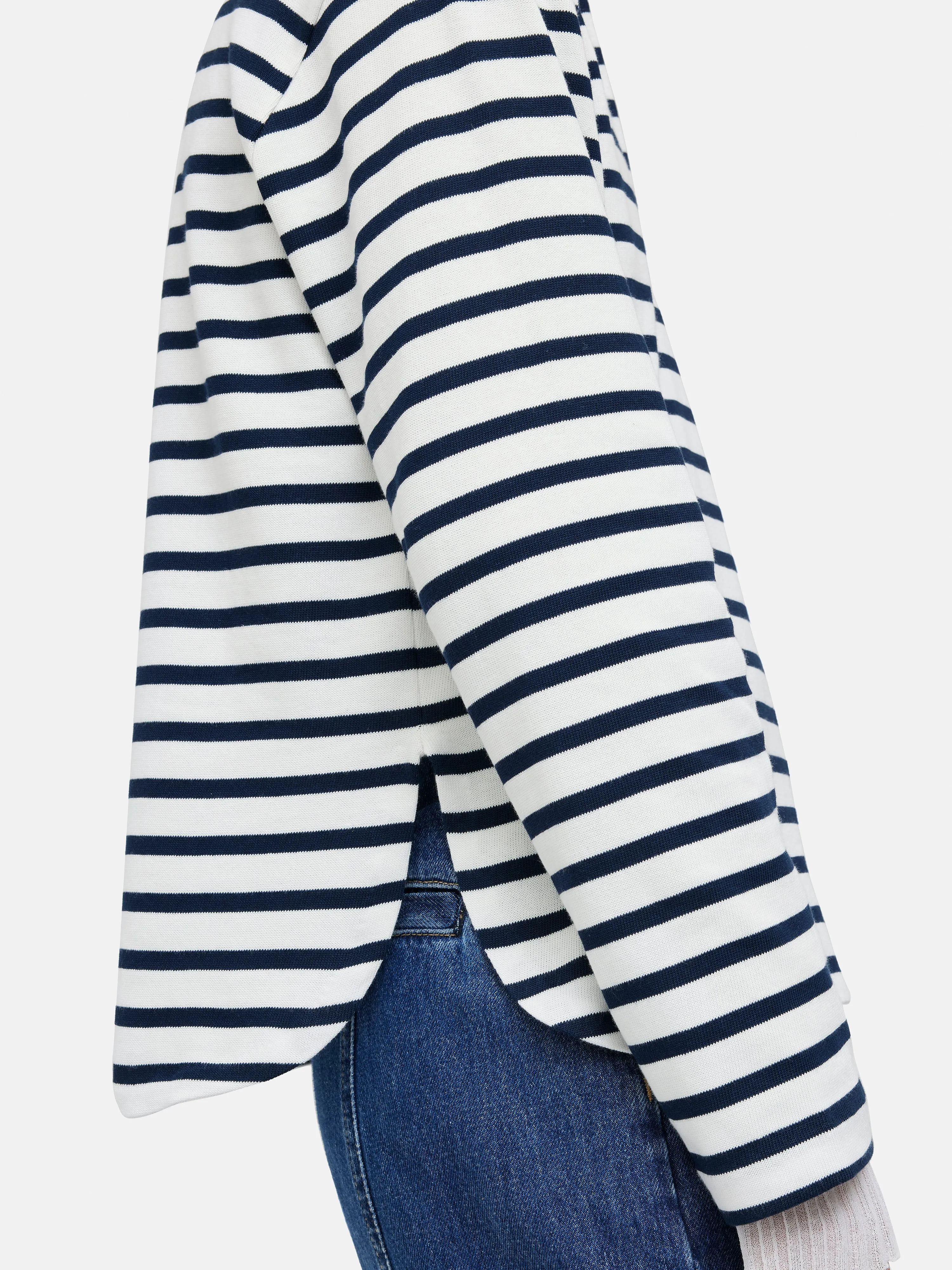 Breton Stripe Sweatshirt | Navy