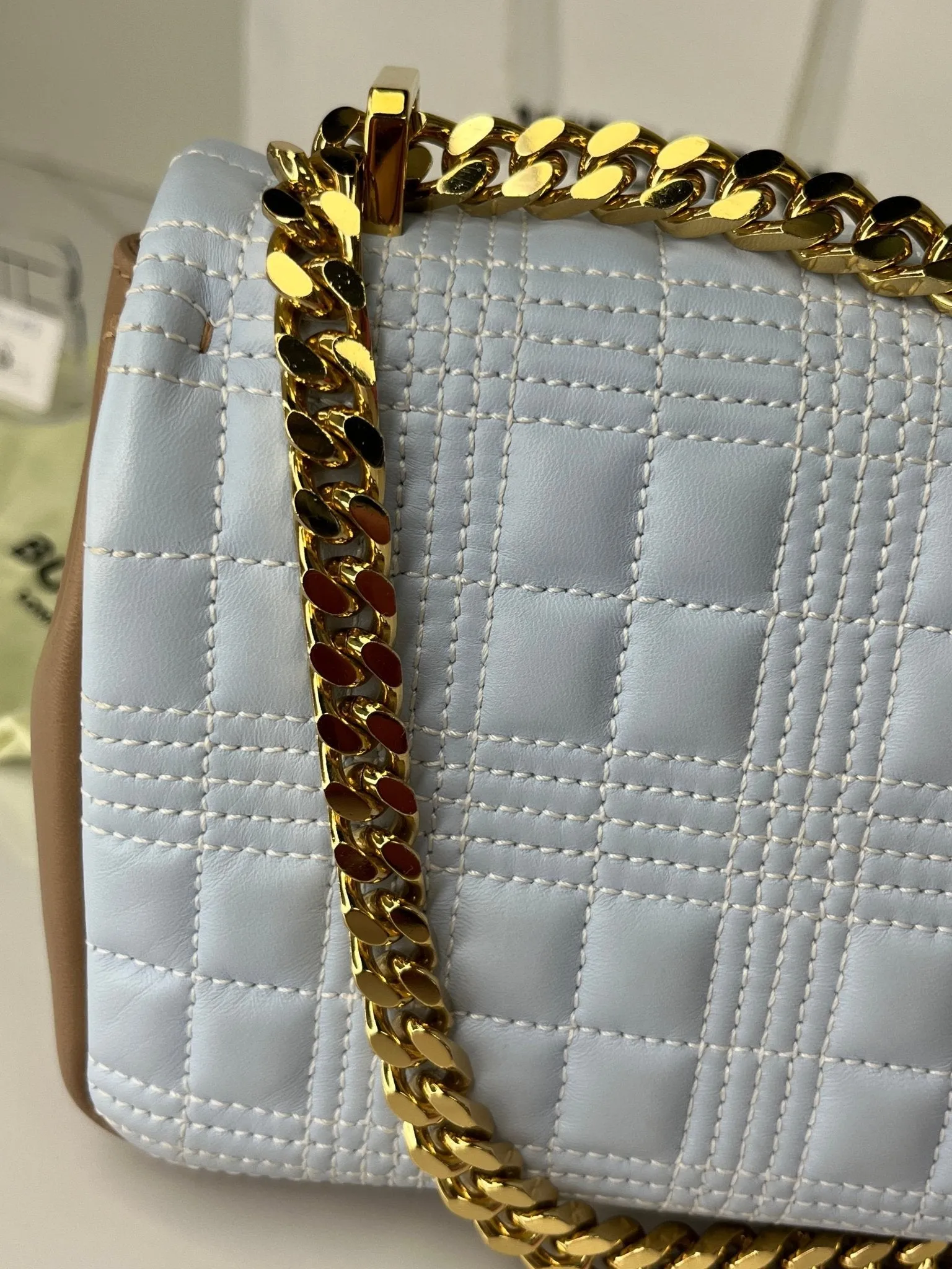 Burberry Lola Bag - Blue/Beige