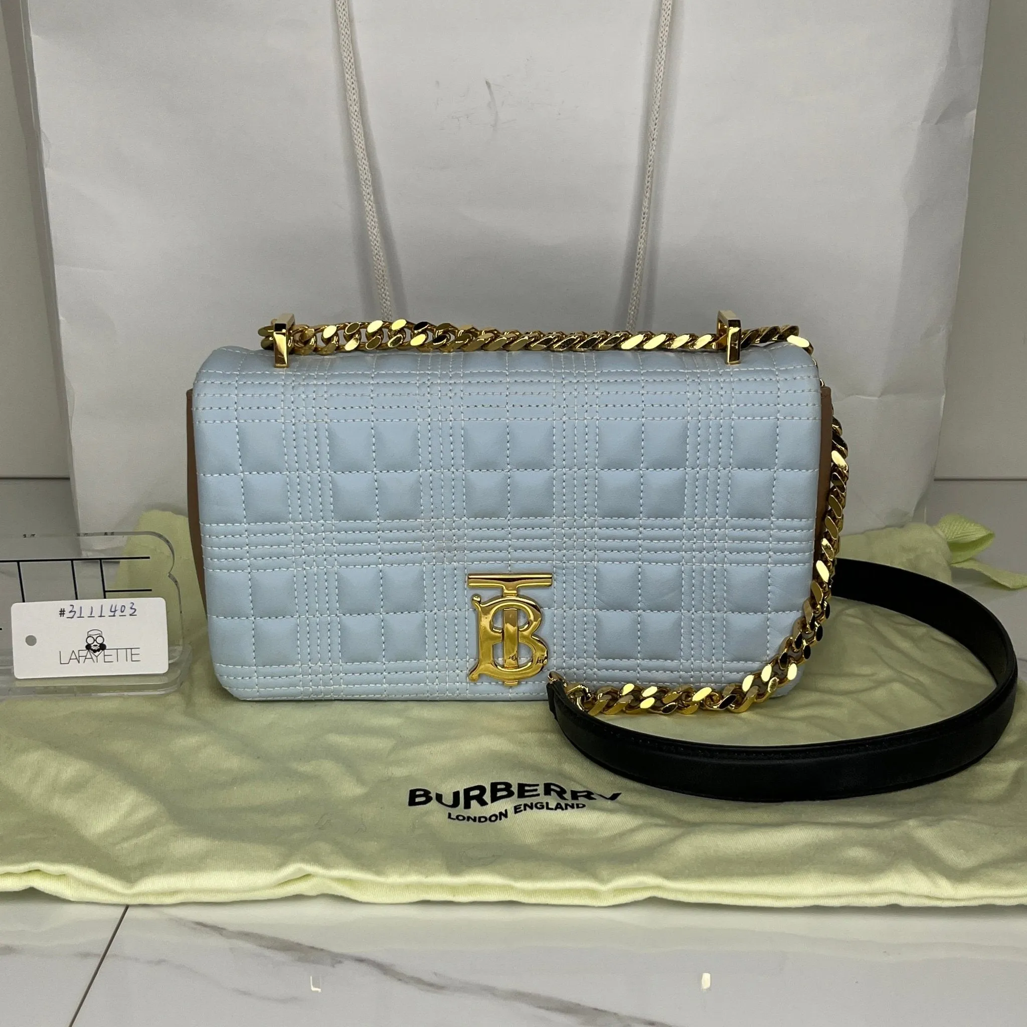 Burberry Lola Bag - Blue/Beige