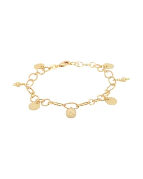 Carlton London Gold Plated Charm Bracelet For Women