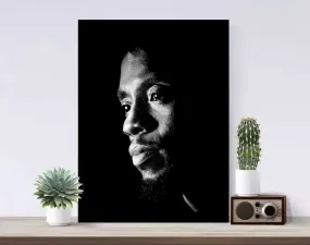 Chadwick Boseman Poster, Black Panther Canvas Rolls, Custom Canvas, Home decor, Wall Hanging, Hollywood Actor Chadwick Boseman Poster