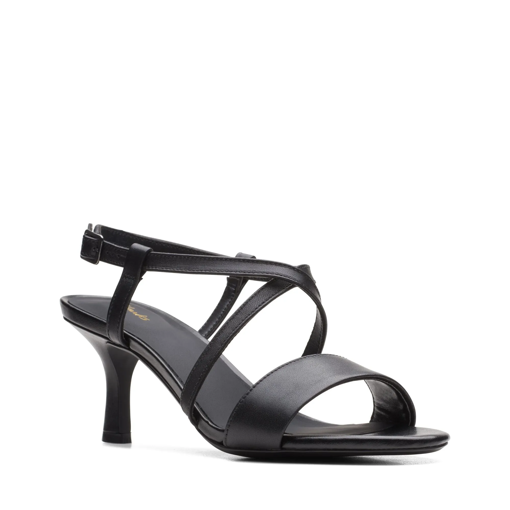 Clarks Amali Buckle Black Leather