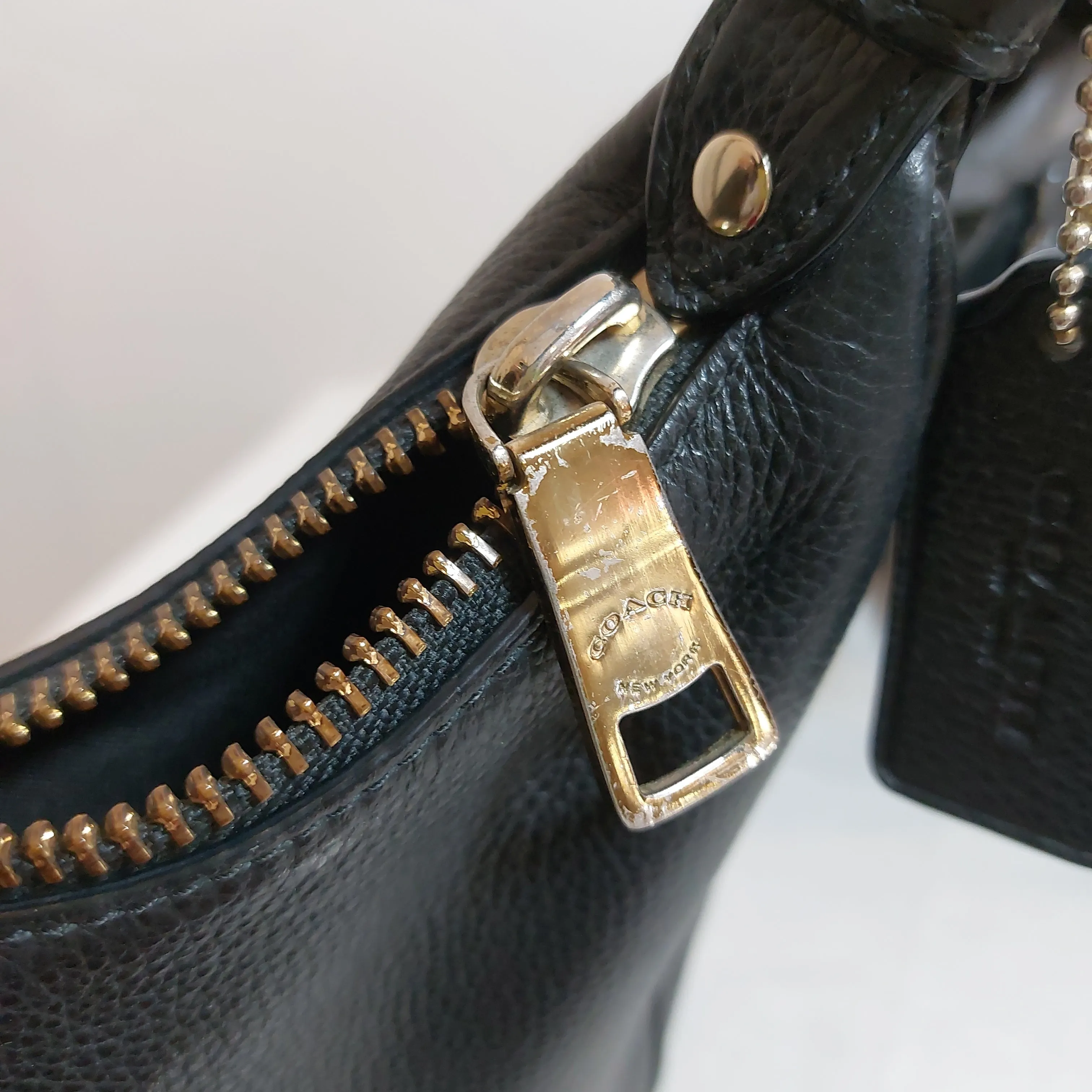 Coach Black Leather Bailey Hobo Shoulder Bag | Pre Loved |