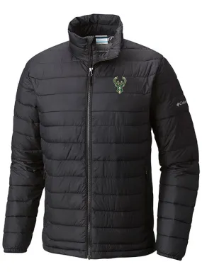 Columbia Powder Lite Black Milwaukee Bucks Full Zip Jacket