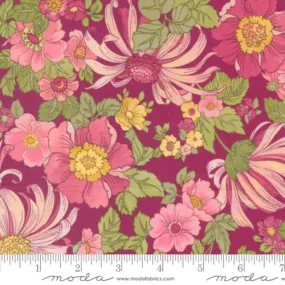 Cotton Fabric CHELSEA GARDEN LAWNS Mulberry 33740 15LW by Moda Fabrics