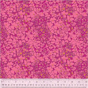 Cotton Fabric PERIWINKLE MAGENTA from BOTANICA Collection, Windham Fabrics, 54016-9