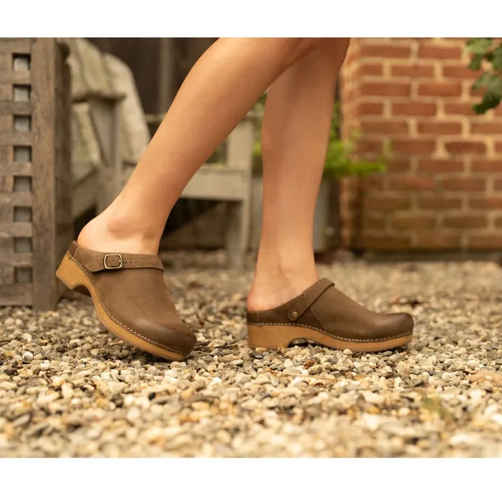 Dansko Berry Mushroom Burnished Nubuck Leather Clog