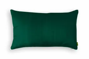 Dark green silken pillow cover