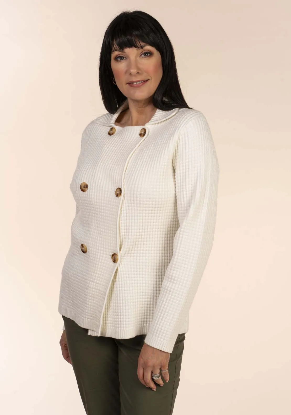 Double Breast Coat - Ivory