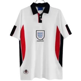 England 1998 Home Retro Half Sleeve Football Jersey