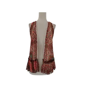 Eyeshadow Brown Printed Shrug | Like New |