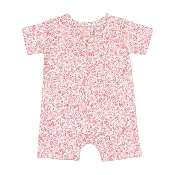 FLORAL ORGANIC SS ROMPER