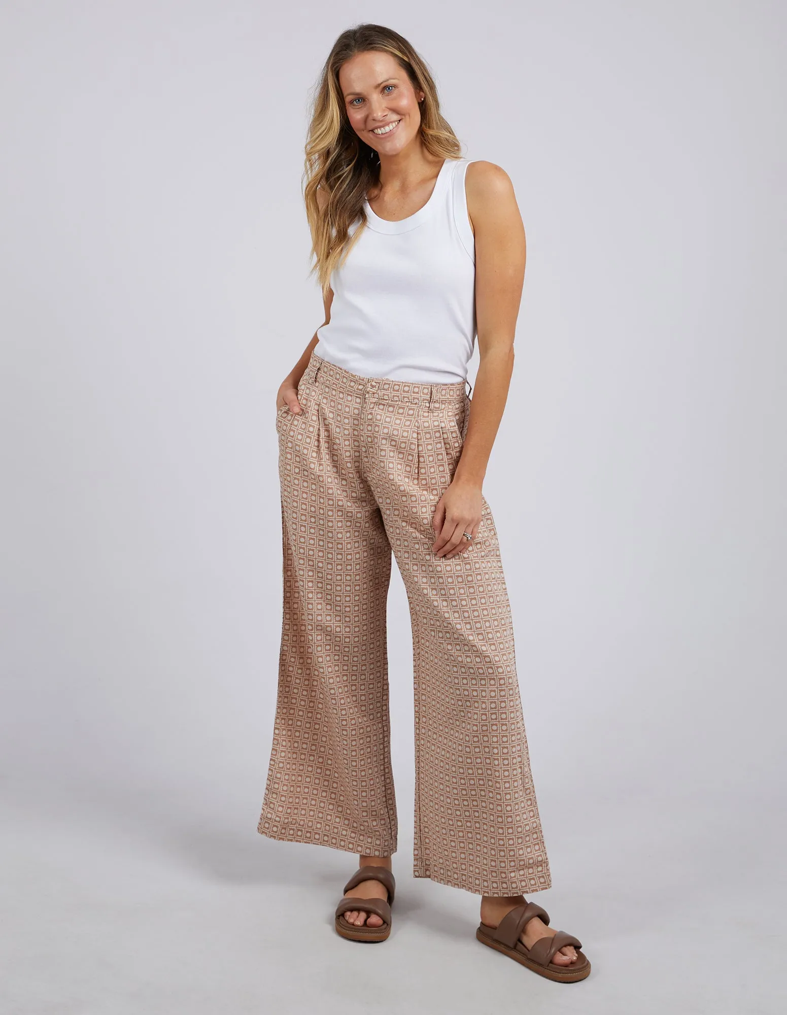 Foxwood - Maya Geo Pant - Oat