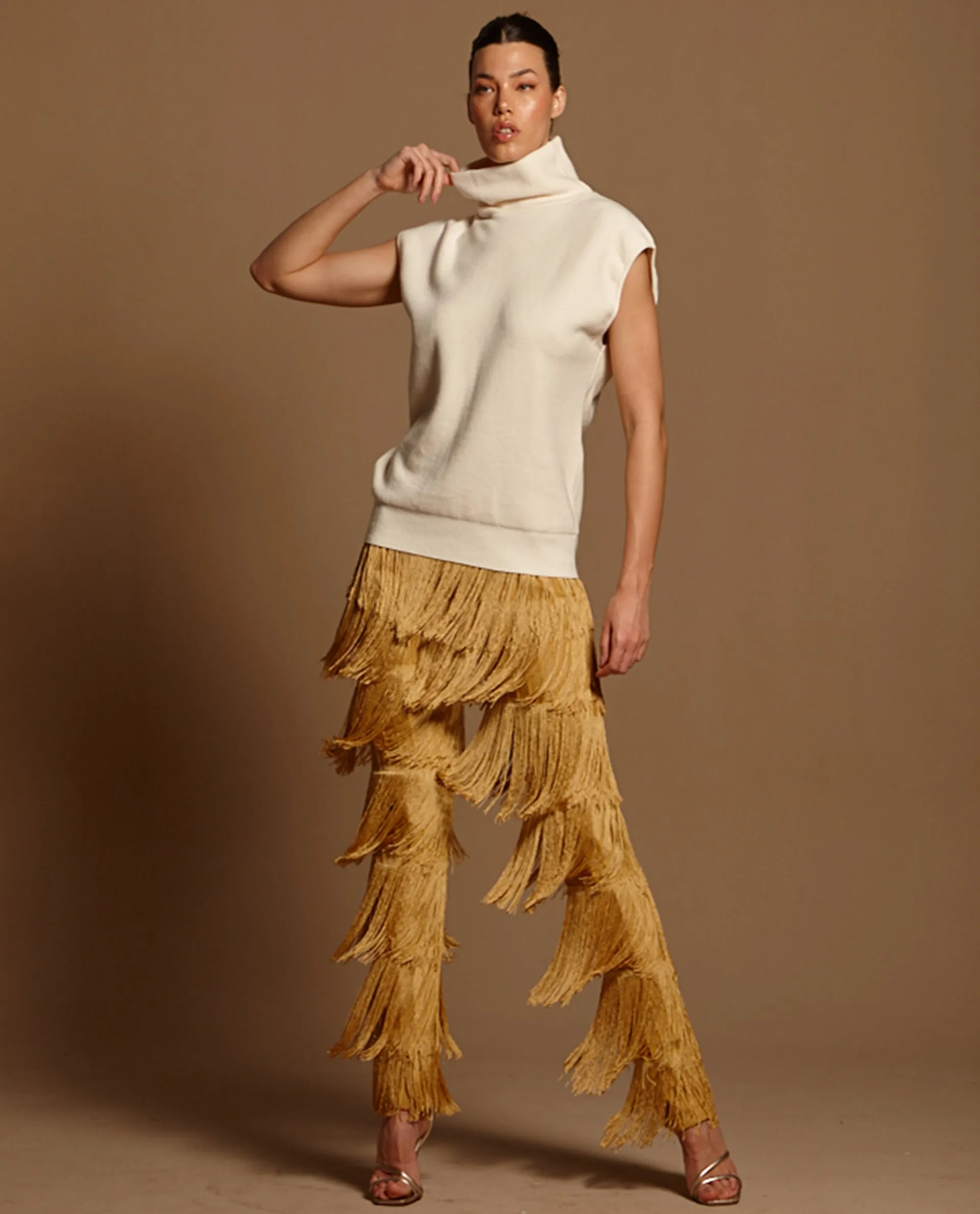 Gold Fringes Pants