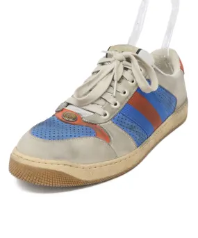 Gucci Blue & Orange Distressed Sneakers sz 12