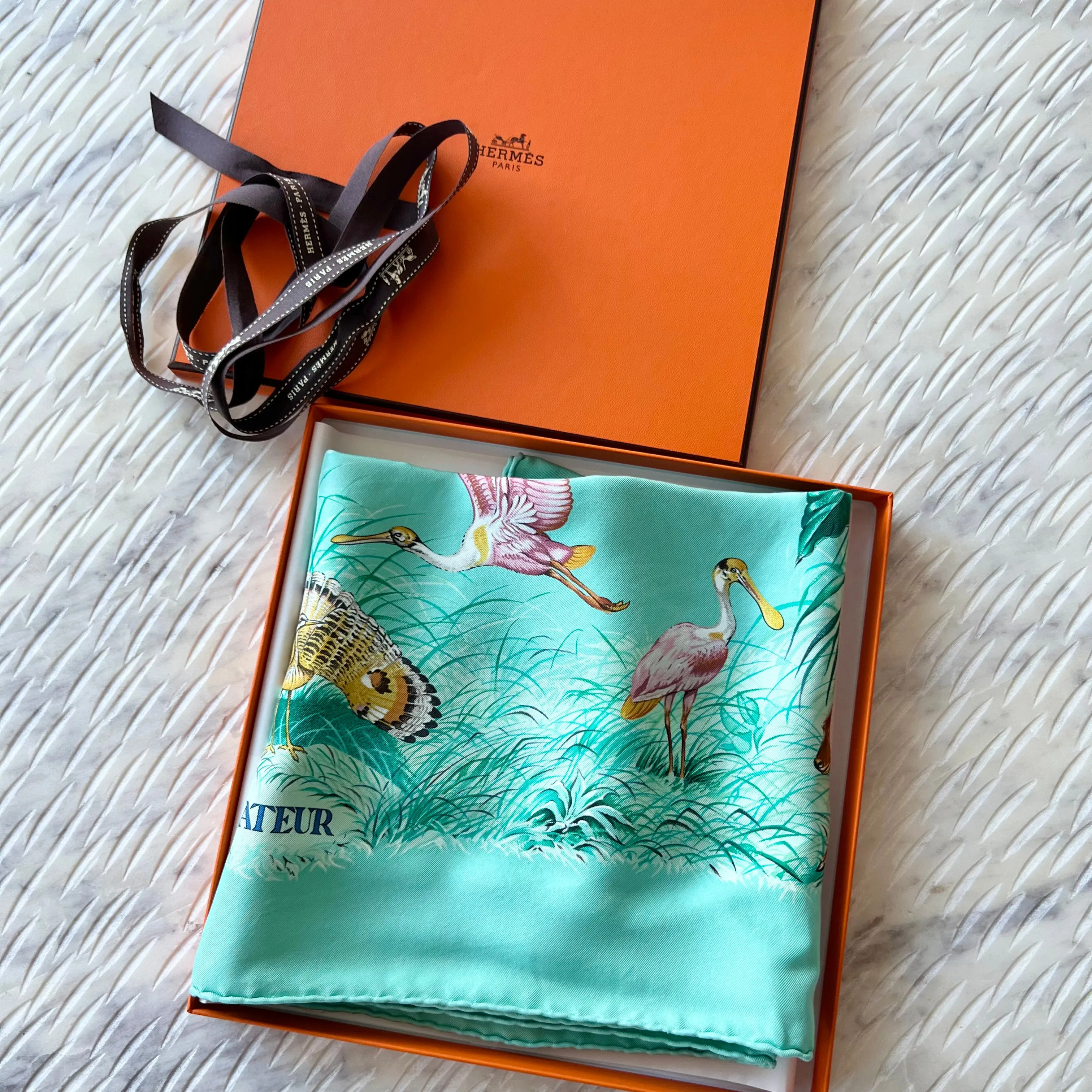 Hermes Carre Wash Silk Scarf 90