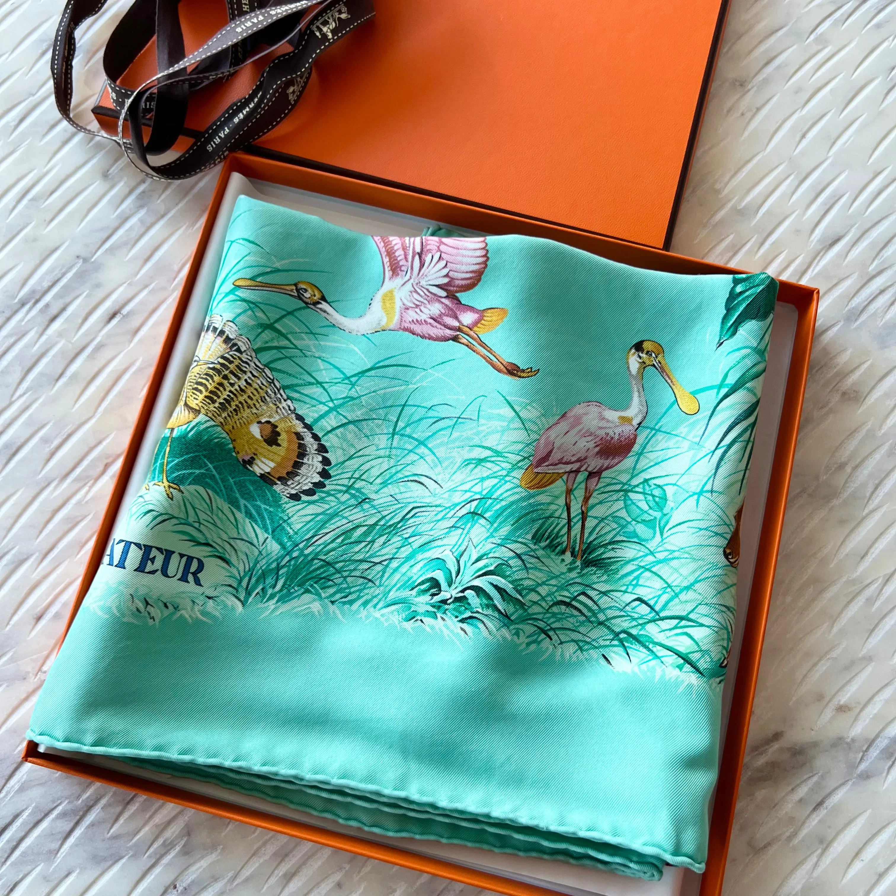 Hermes Carre Wash Silk Scarf 90