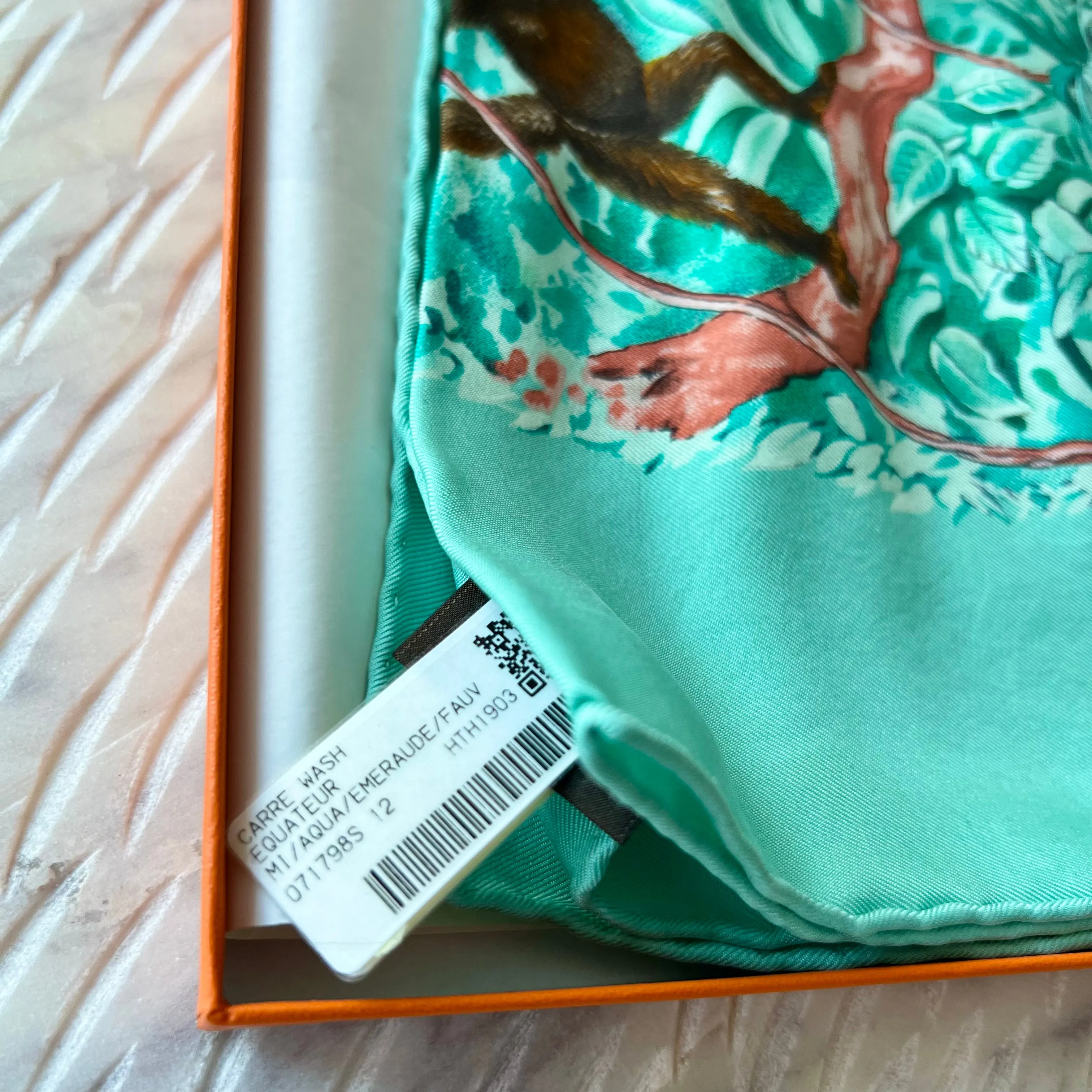 Hermes Carre Wash Silk Scarf 90