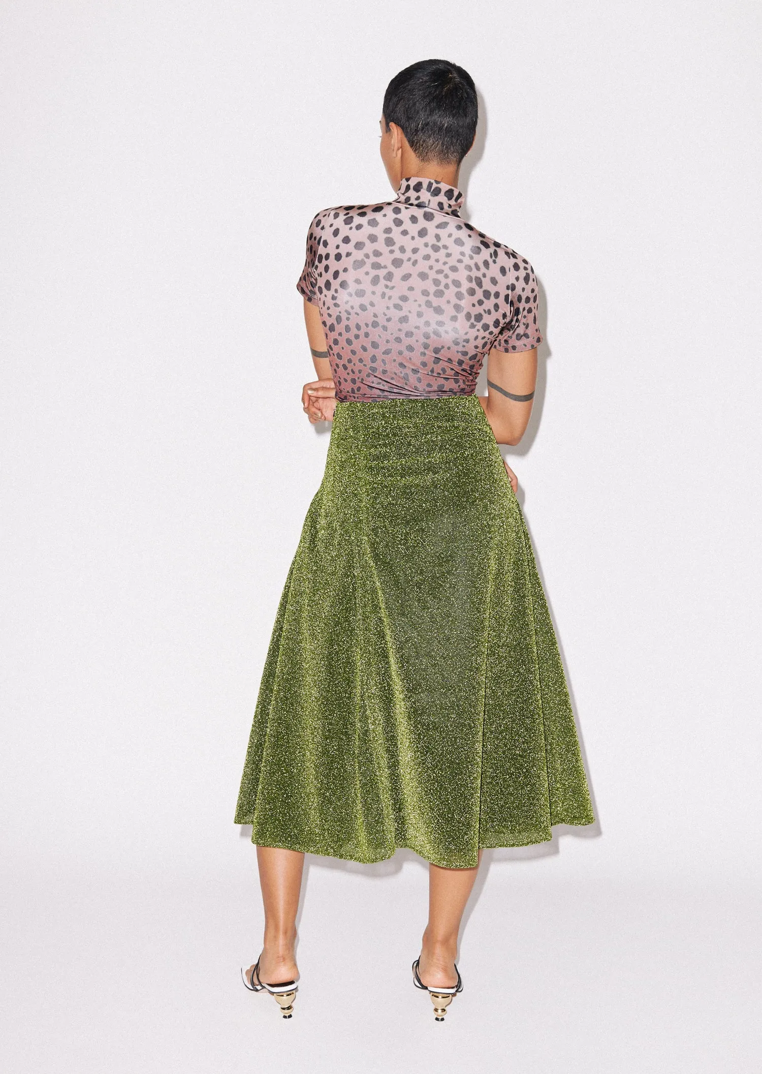 House of Holland Gathered Midi Skirt