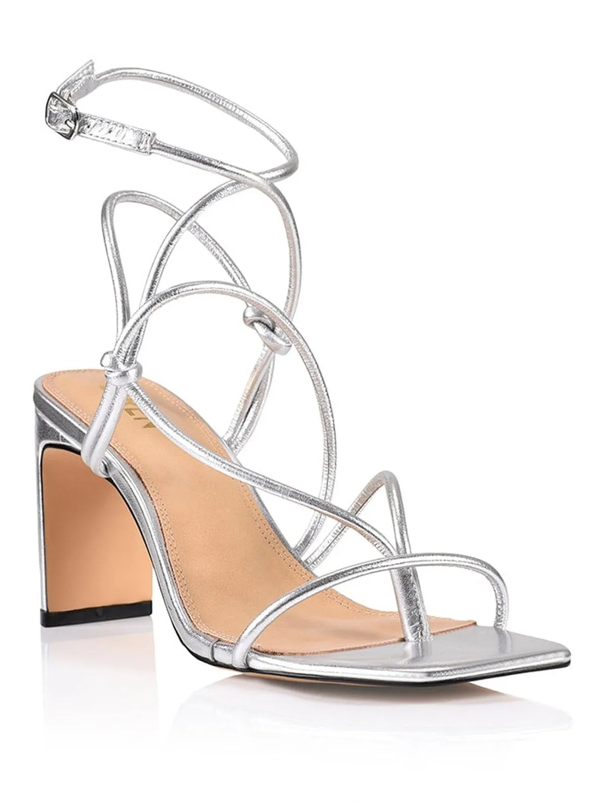 Kilby Block Heel Sandals - Silver Leather