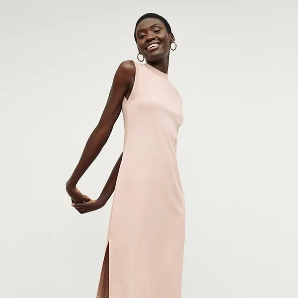 Lou Dress - Pima Cotton :: Dusty Pink