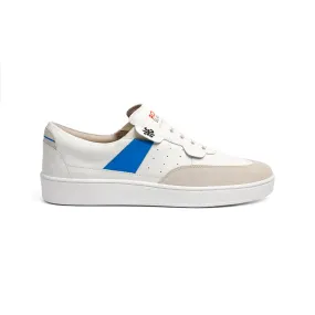 Men's Pastor White Blue Leather Sneakers 01891-005