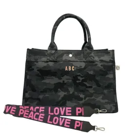 Mini Monogram Midi East West Bag: Black Camouflage