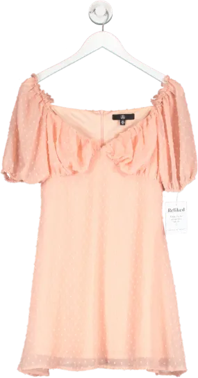 Missguided Orange Off The Shoulder Mini Dress UK 8